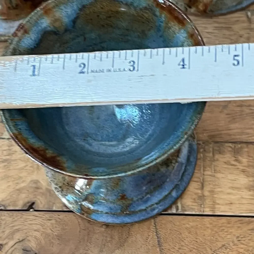 6 Houston Studio Pottery Stoneware Goblets 4.5